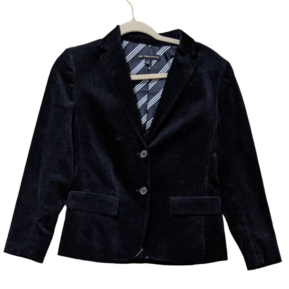 Brooks Brothers 346 navy blue brushed corduroy blazer velvet holiday career 4 - Picture 8 of 8